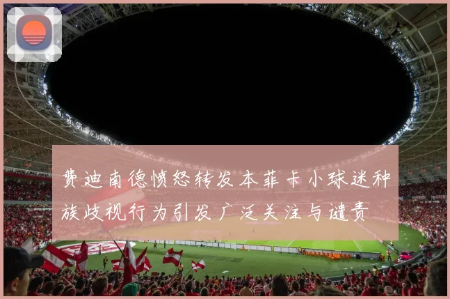 费迪南德愤怒转发本菲卡小球迷种族歧视行为引发广泛关注与谴责